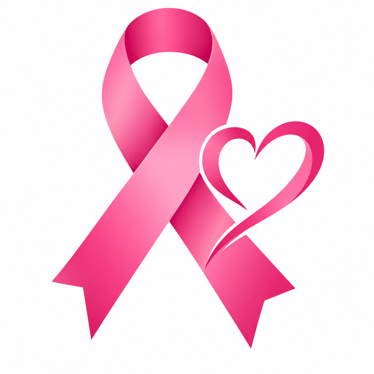 Breast Cancer Awareness Pink Ribbon & heart